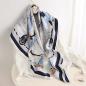 Preview: Foulard Shawl Silk Satin 110X110 Maritime